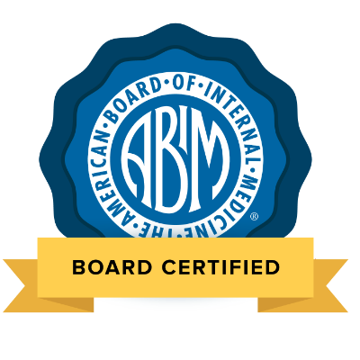 American Board of Internal Medicine Board Certified seal